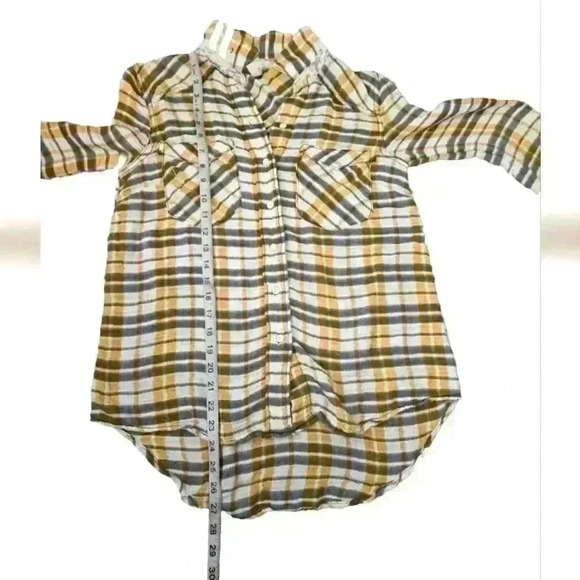 Free People Womens Gauzy Flannel Long Sleeve Button Down Top XS - Picture 13 of 14